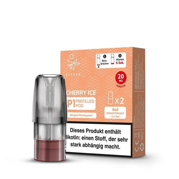 Elf Bar Mate500 P1 Pods - Cherry Ice - 2 Stk