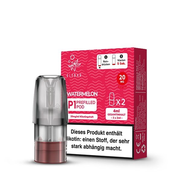 Elf Bar Mate500 P1 Pods -Wassermelone 2 Stück