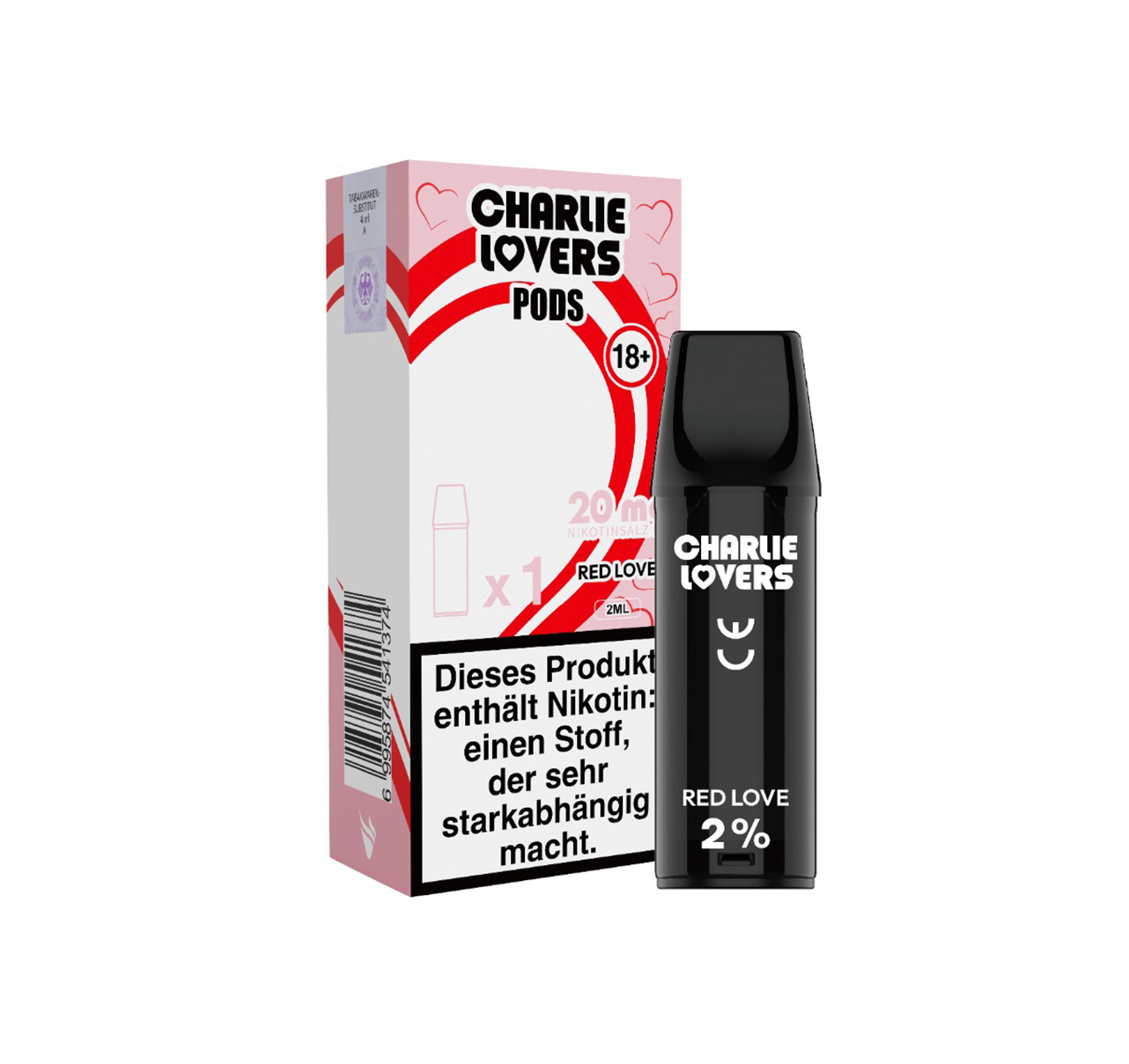 Charlie Lovers MESH Pods - RED LOVE - 1St - (Elfa Kompatibel)