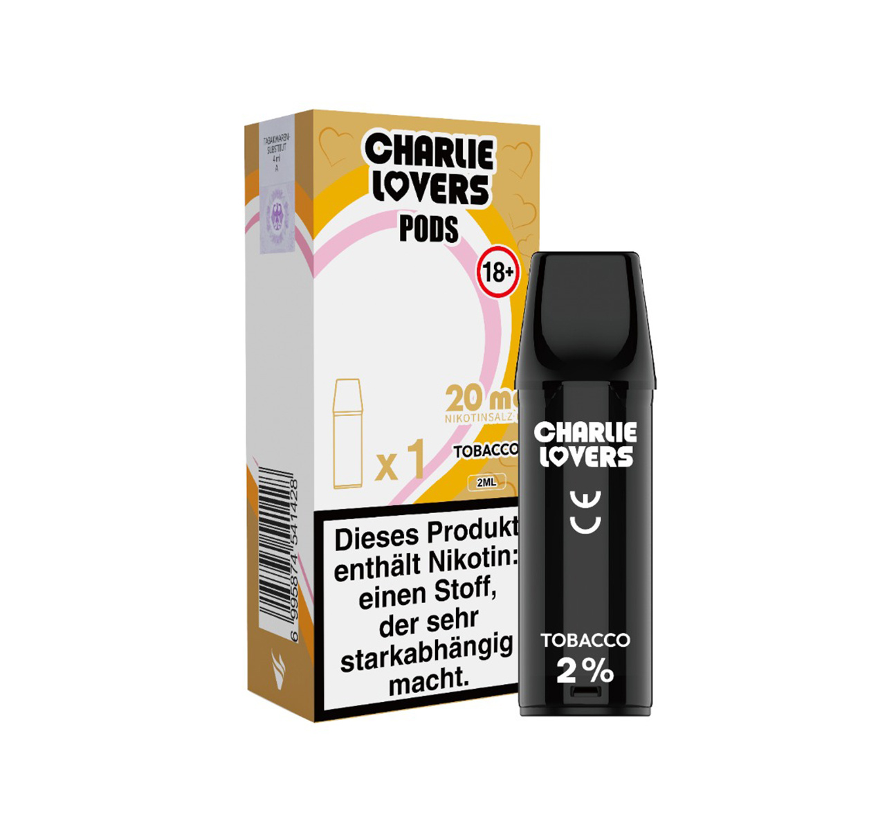 Charlie Lovers MESH Pods - TOBACCO - 1St - (Elfa Kompatibel)