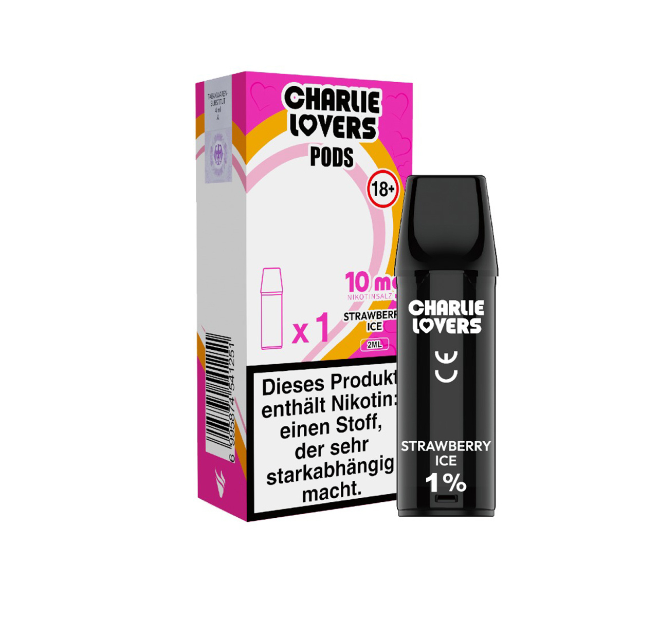 Charlie Lovers MESH Pods - STRAWBERRY ICE - 1St - (Elfa Kompatibel)