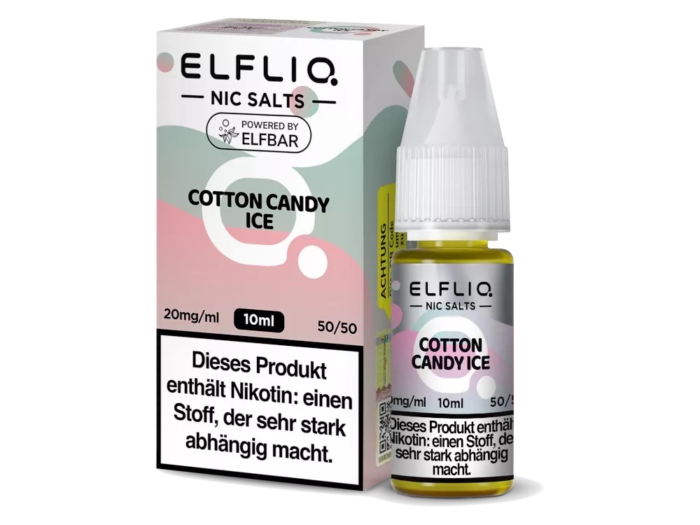 Elfbar ELFBAR ELFLIQ Cotton Candy ice Nikotinsalz Liquid 10 ml