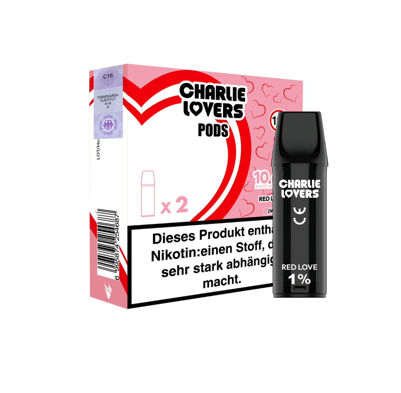 Charlie Lovers MESH Pods - RED LOVE - 2St - (Elfa Kompatibel)