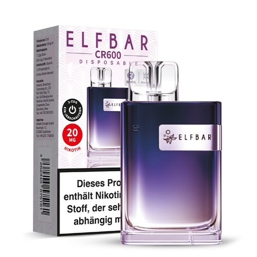 Elfbar CR600 Einweg E-Zigarette - Blackberry Raspberry Lemonade