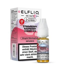 Elfbar ELFBAR ELFLIQ Strawberry Raspberry Cherry Ice Nikotinsalz Liquid 10 ml