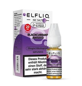 Elfbar ELFBAR ELFLIQ Blackcurrant Aniseed Nikotinsalz Liquid 10 ml