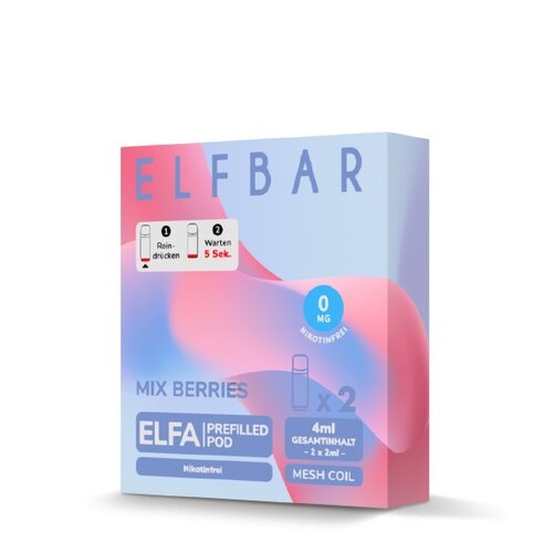 Elfbar Elfa Prefilled Pods - MIX BERRIES - Nikotinfrei - 2St