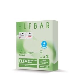 Elfbar Elfa Prefilled Pods - KIWI PASSION FRUIT GUAVA - Nikotinfrei - 2St