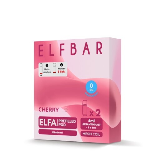 Elfbar Elfa Prefilled Pods - CHERRY (CANDY) - Nikotinfrei - 2St