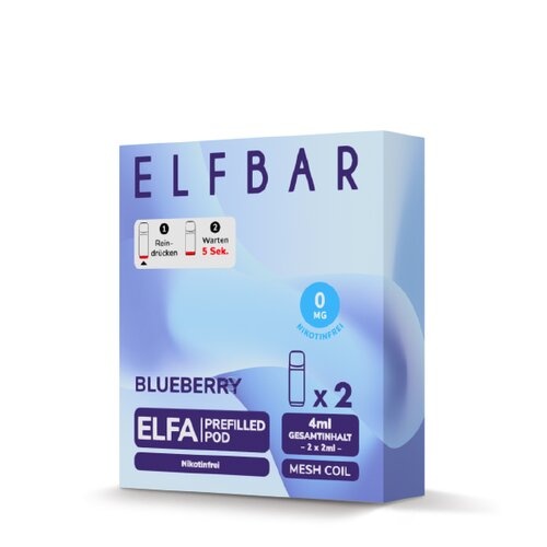 Elfbar Elfa Prefilled Pods - BLUEBERRY - Nikotinfrei - 2St
