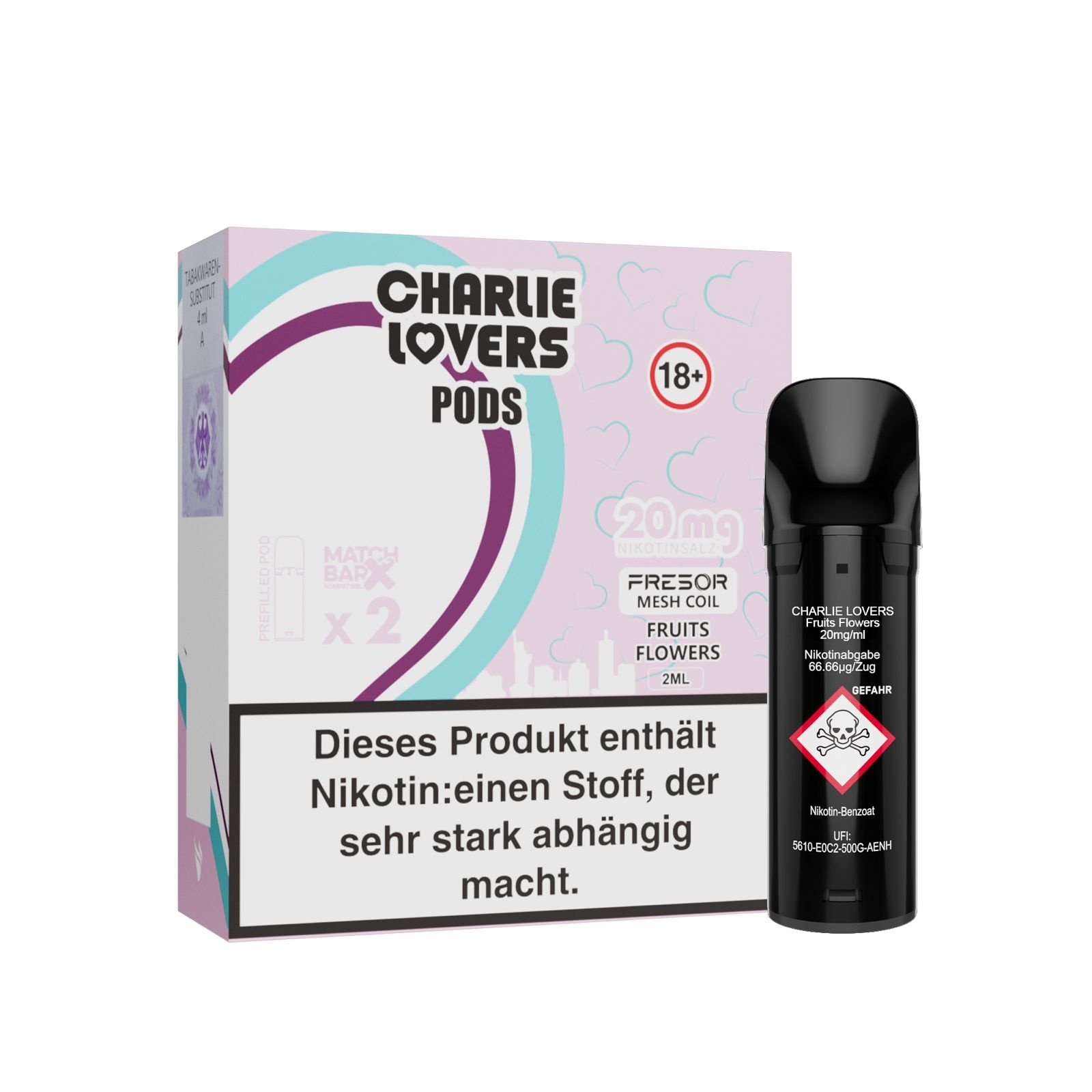 Charlie Lovers Charlie Lovers MESH Pods - FRUIT FLOWERS - 2St - (Elfa Kompatibel)