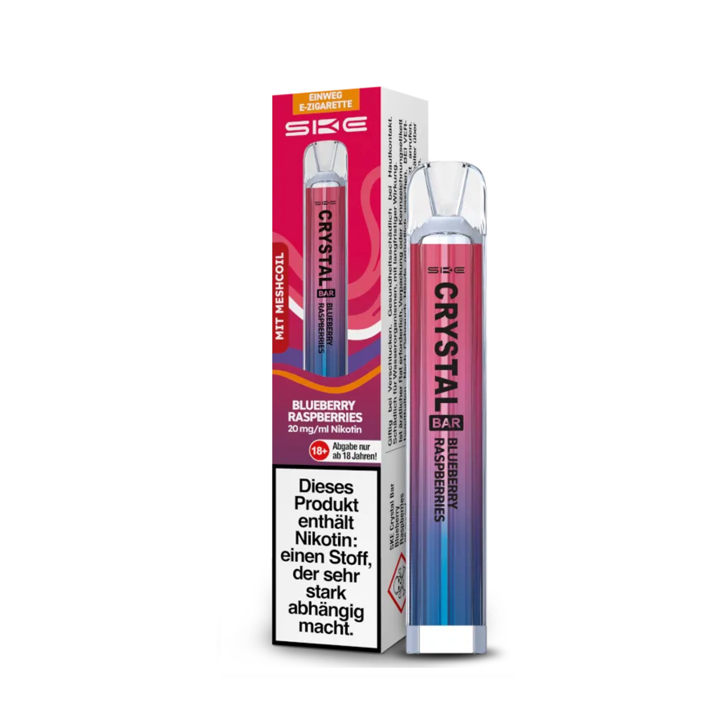SKE Crystal Bar Einweg - Blaubeere Himbeeren
