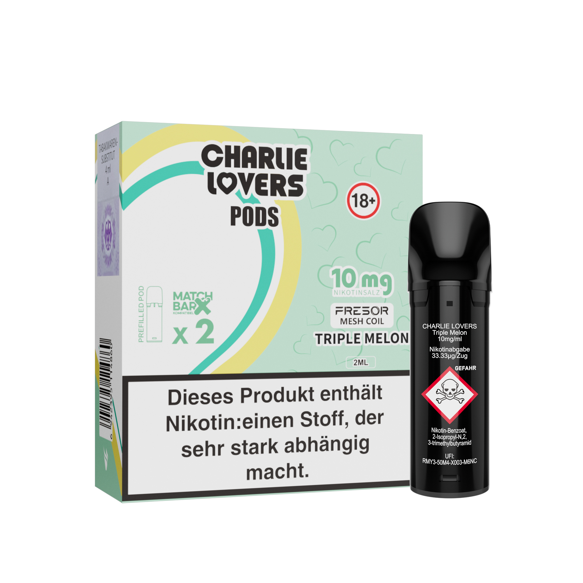 Charlie Lovers MESH Pods - TRIPLE MELON - 2St - (Elfa Kompatibel)