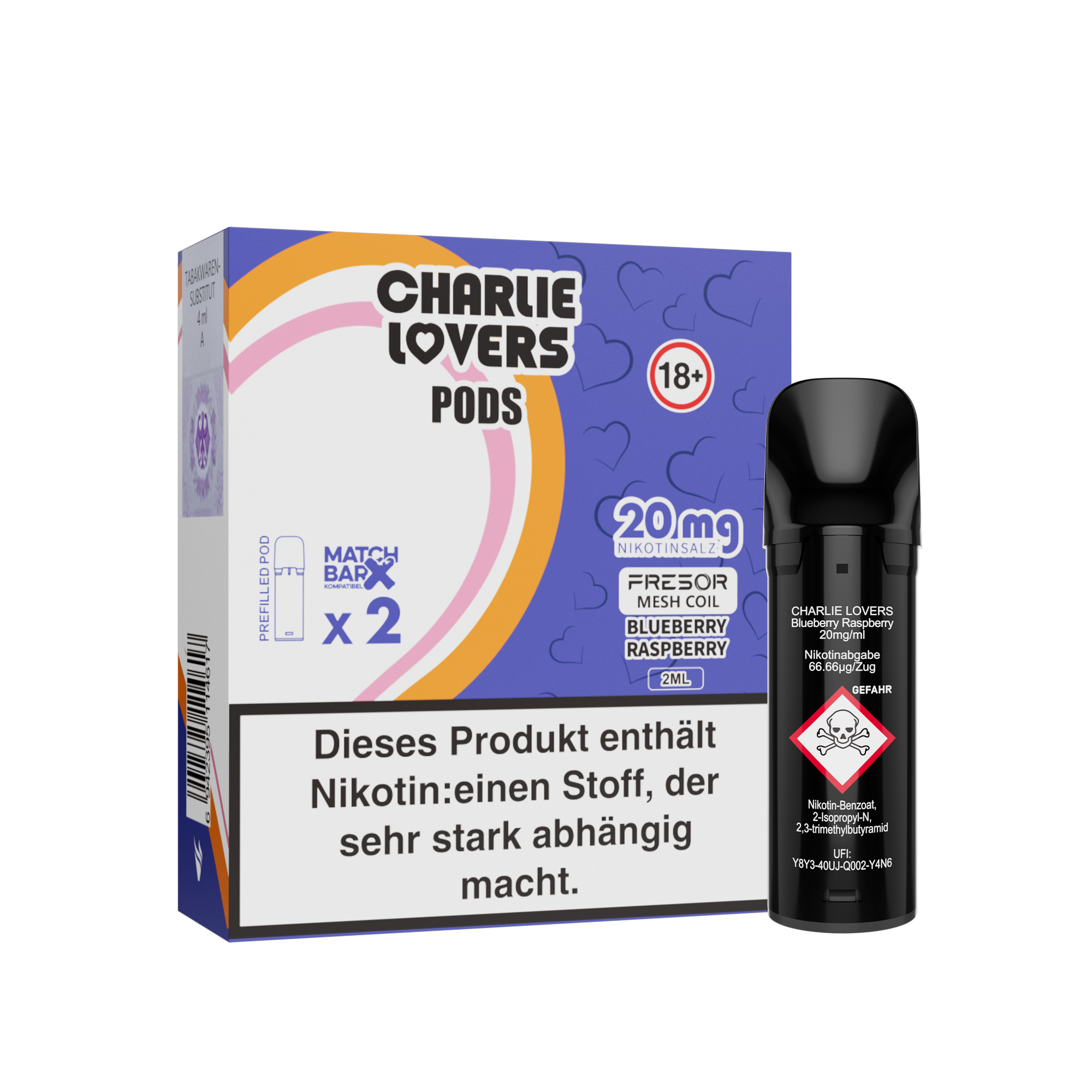 Charlie Lovers Charlie Lovers MESH Pods - BLUEBERRY RASPBERRY - 2St - (Elfa Kompatibel)