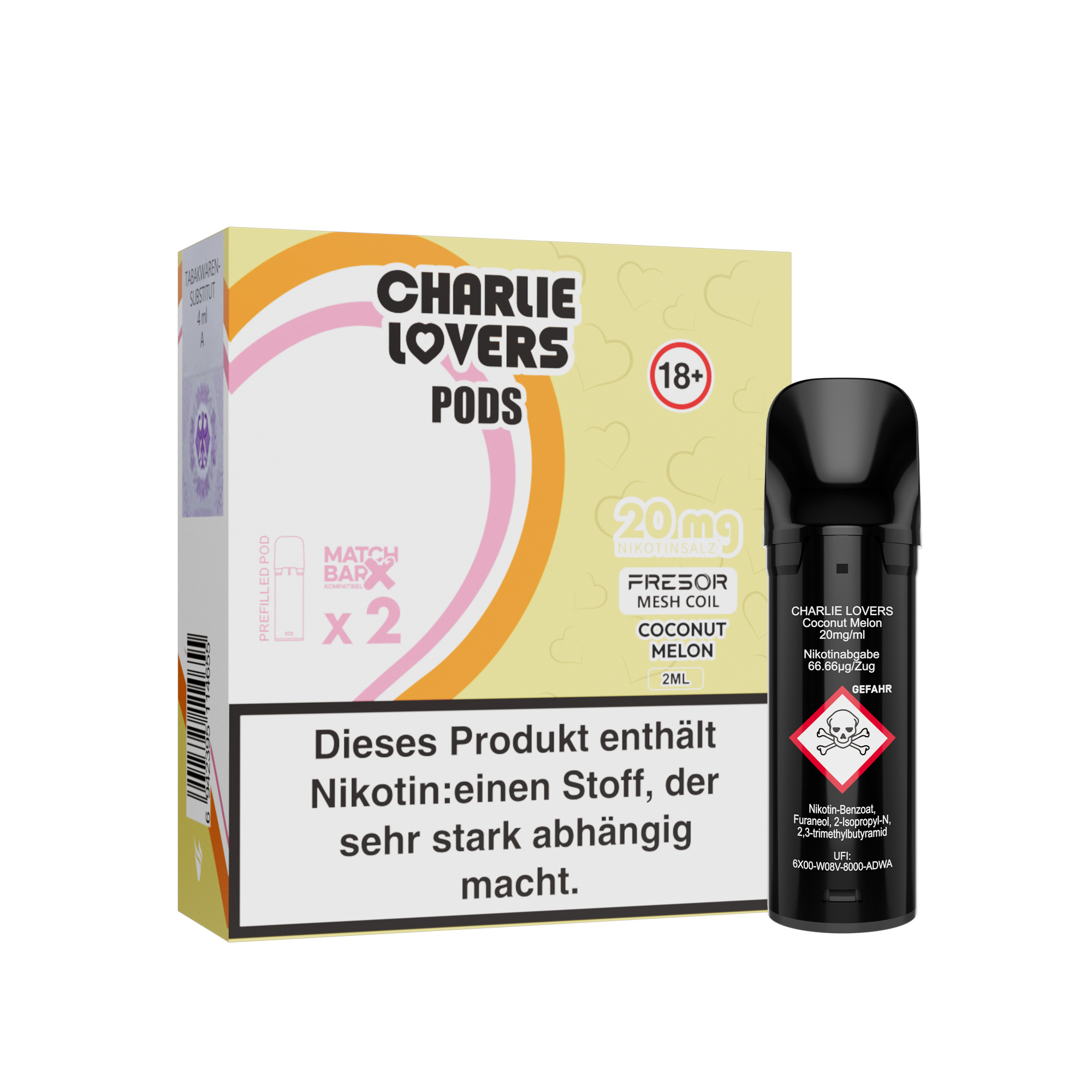 Charlie Lovers MESH Pods - COCONUT MELON - 2St - (Elfa Kompatibel)