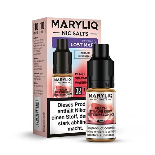 MaryLiq by Lost Mary - Peach Strawberry Watermelon Ice - Nikotinsalz