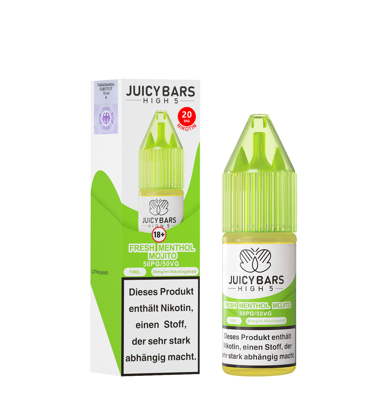 Juicy Bars High 5 Nic Salt - Fresh Menthol Mojito