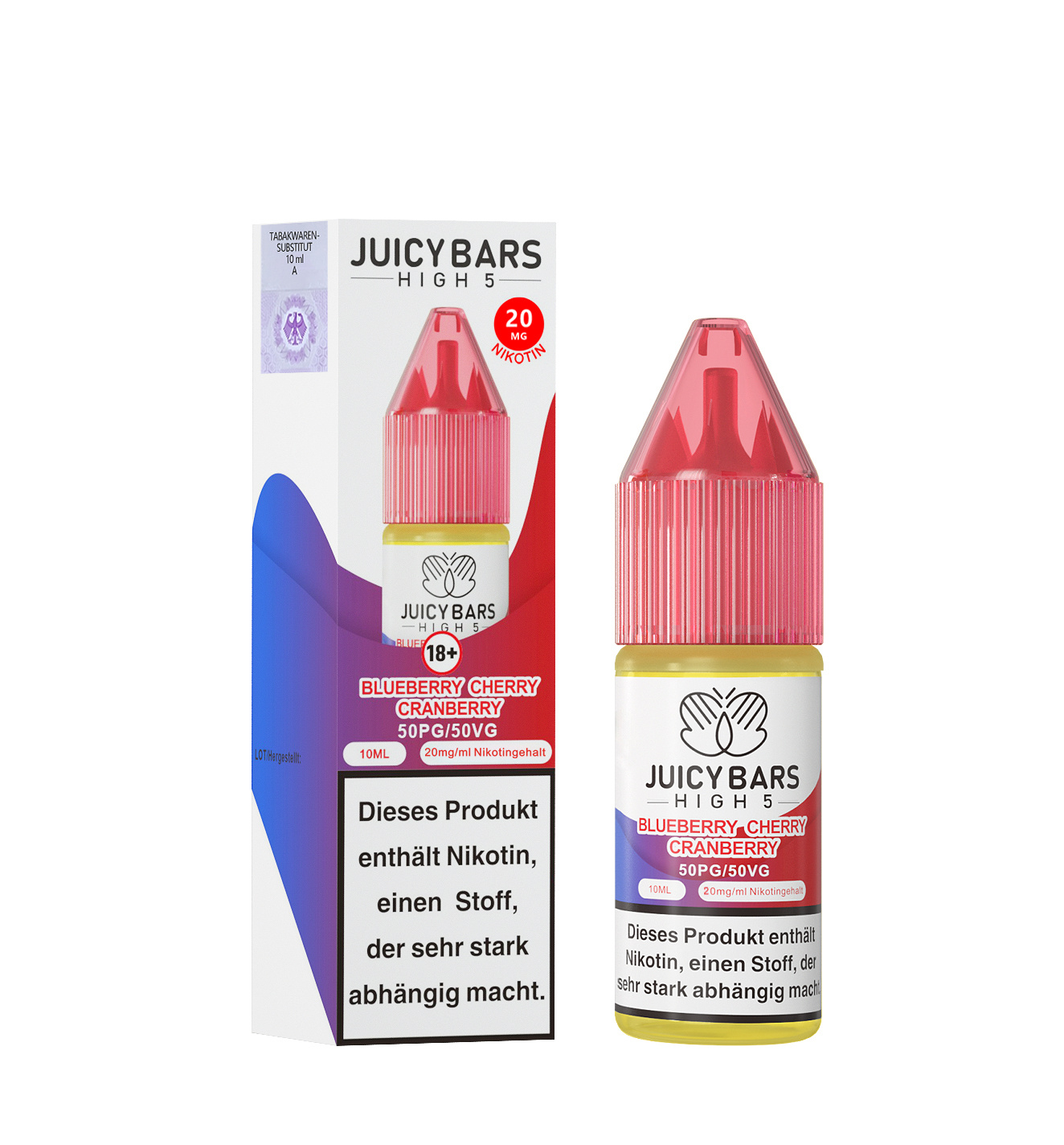 Juicy Bars High 5 Nic Salt - Blueberry Cherry Cranberry