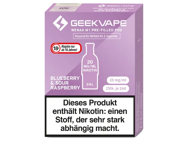 GeekVape Wenax M1 Pod - Blueberry & Sour Raspberry- 2Pcs