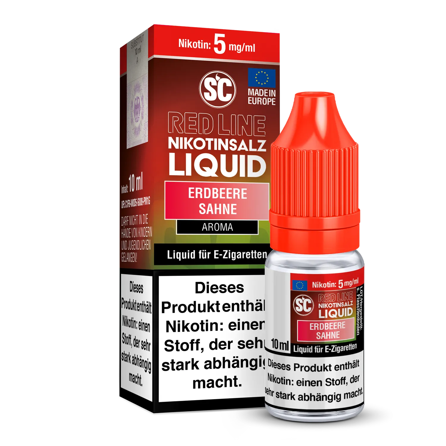 SC - Red Line - Erdbeere Sahne - Nikotinsalz Liquid