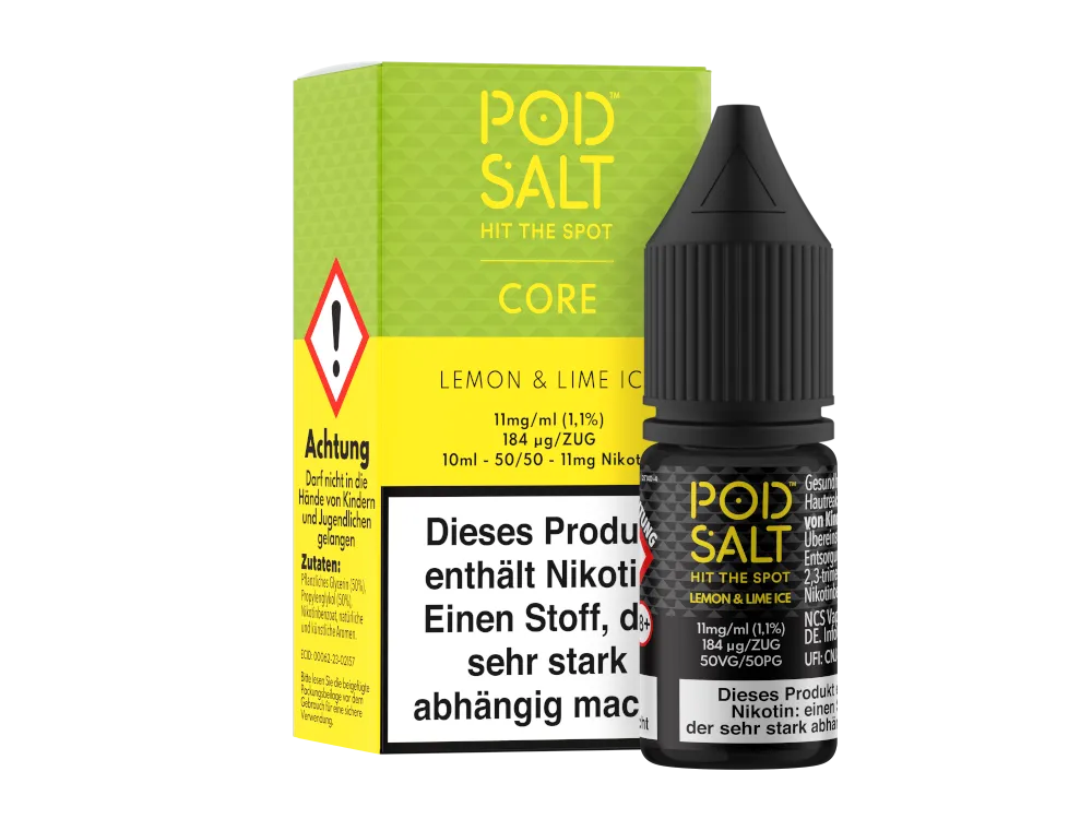 Pod Salt Core - Lemon & Lime Ice - Nikotinsalz Liquid