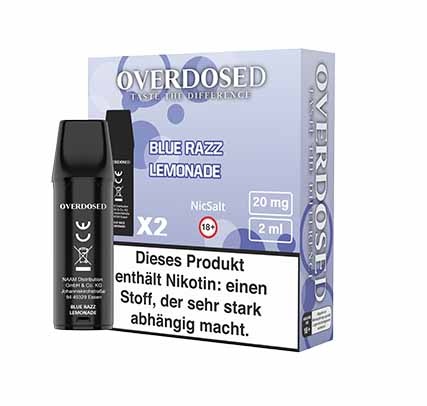 Overdosed - Prefilled Pods - Blue Razz Lemonade - 2 Stück