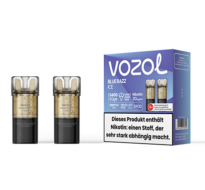 VOZOL Switch Pro Pods - Blue Razz Ice -  2Pcs