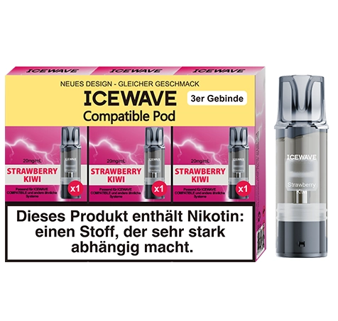Icewave - Prefilled Pod - Strawberry Kiwi - 3Pcs