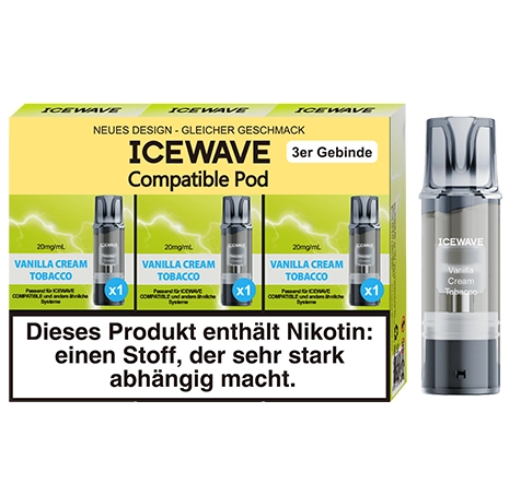 Icewave - Prefilled Pod - Vanilla Cream Tobacco - 3Pcs