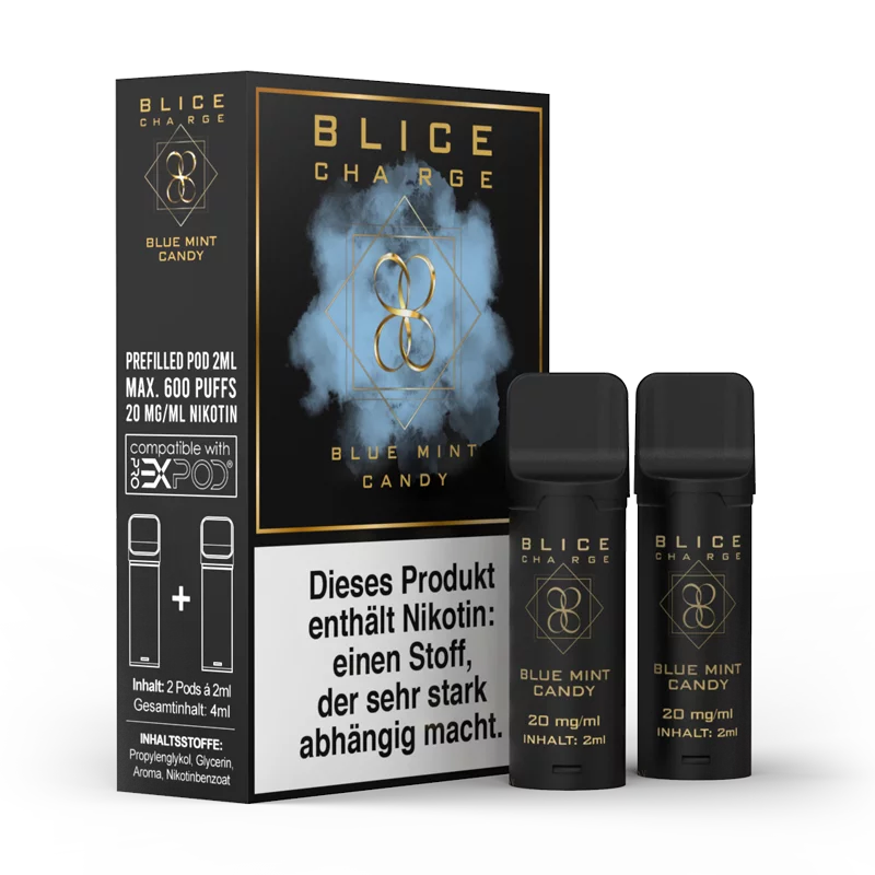 BLICE Charge Pod -  Blue Mint Candy - 2pcs