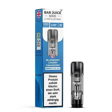 Bar Juice 5000 Pods - Blueberry Cherry Cranberry - 2Pcs