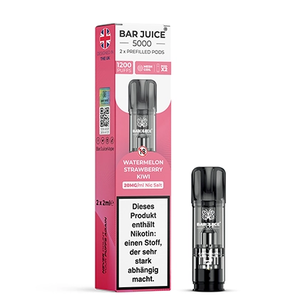 Bar Juice 5000 Pods - Watermelon Strawberry Kiwi  - 2Pcs