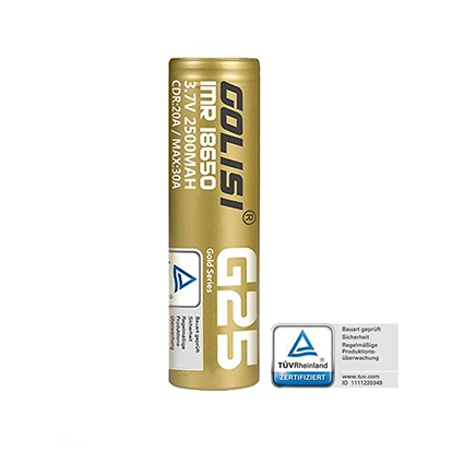 Golisi G25 18650 20A 2500mAh Akku