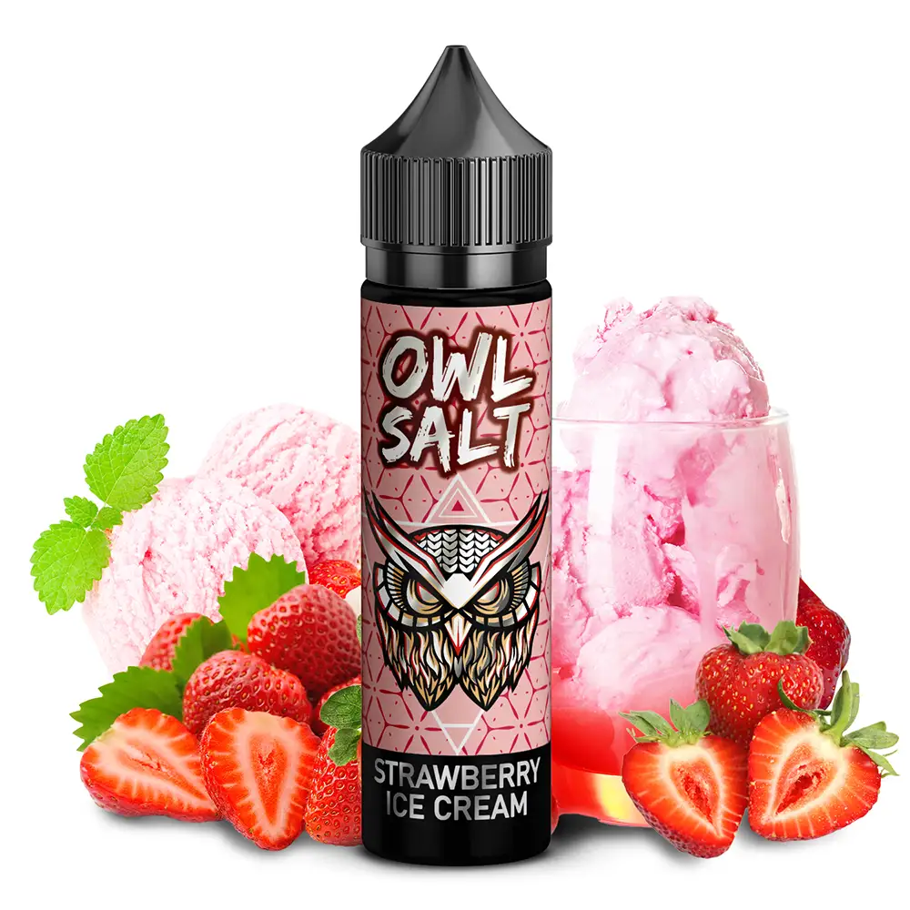 OWL Salt Longfill Strawberry Ice Cream Aroma 10 ml in 60 ml