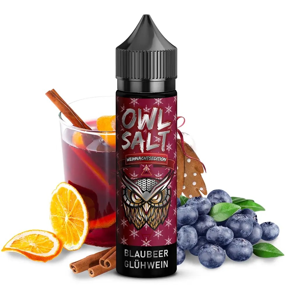 OWL Salt Longfill Blaubeere Glühwein Aroma Weihnachtsedition 10 ml in 60 ml