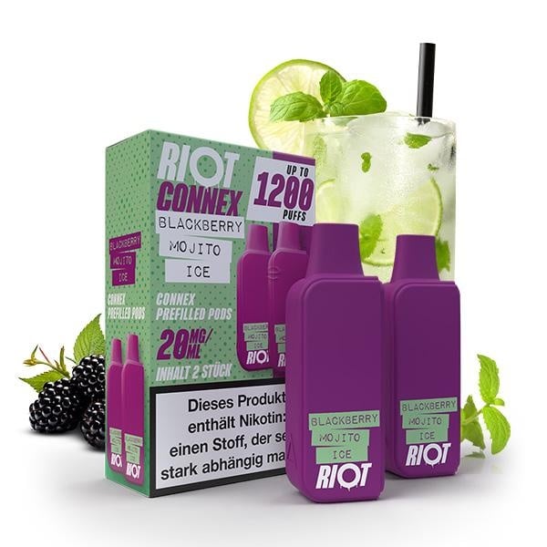 RIOT SQUAD Connex Pod - Blackberry Mojito Ice - 2Pcs