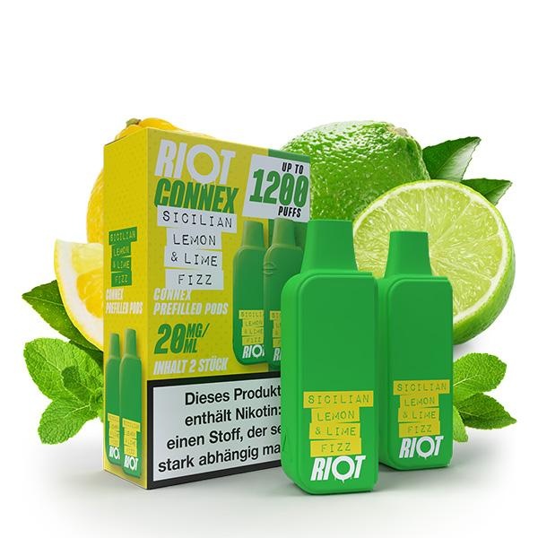 RIOT SQUAD Connex Pod - Sicilian Lemon & Lime Fizz - 2Pcs
