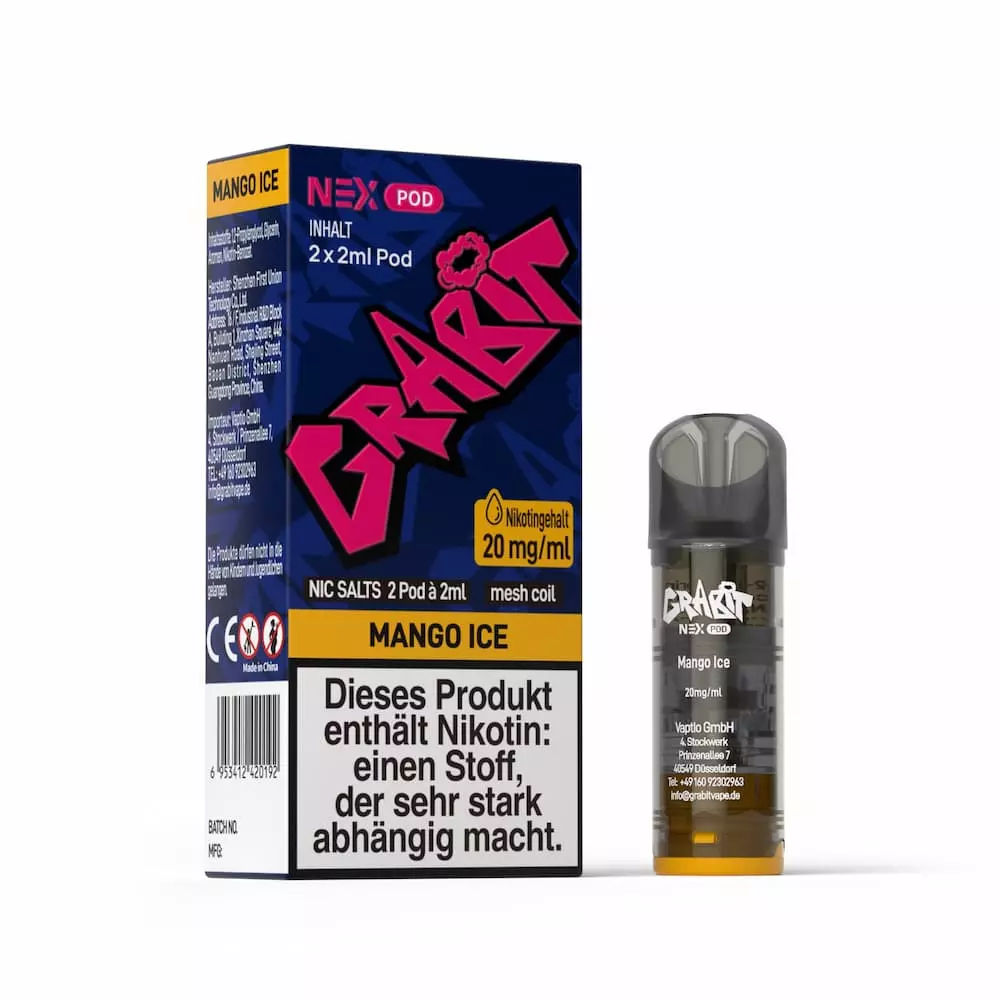 Grabit Nex Pods -  Mango Ice - 2Pcs