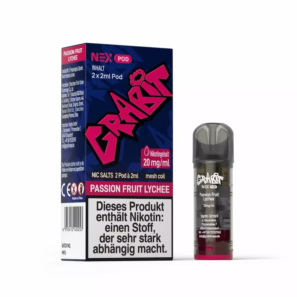 Grabit Nex Pods -  Passion Fruit Lychee - 2Pcs
