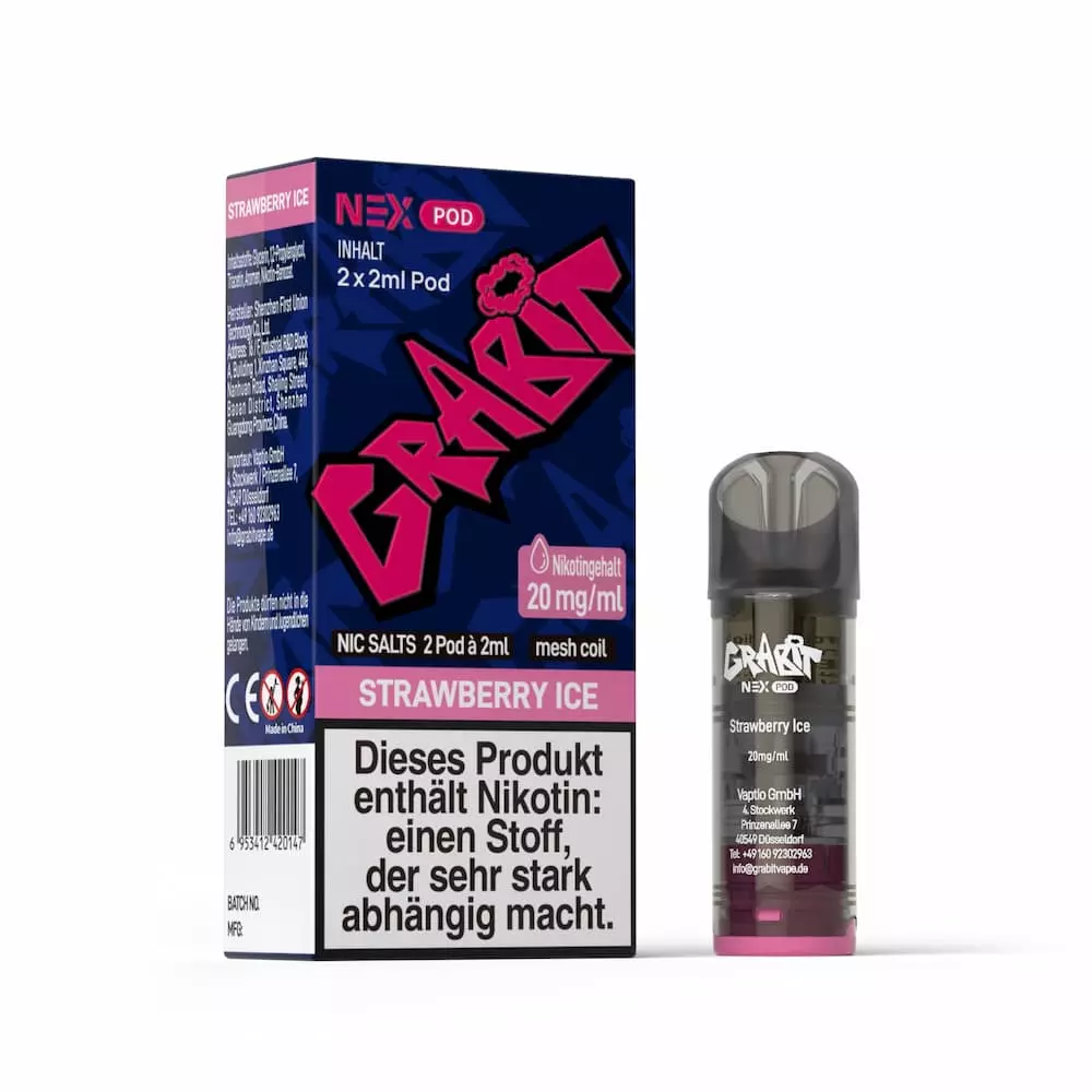 Grabit Nex Pods -  Strawberry Ice - 2Pcs