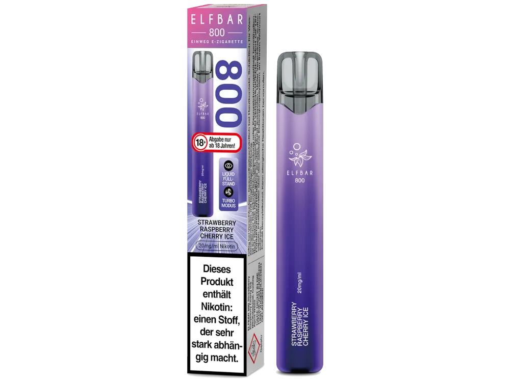 Elfbar Elfbar 800 Einweg Vape - Strawberry Raspberry Cherry Ice