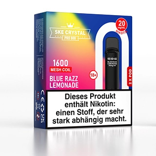 SKE Crystal 800 Pro Pod - Blue Razz Lemonade - 2Pcs