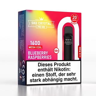 SKE Crystal 800 Pro Pod - Blueberry Raspberries - 2Pcs