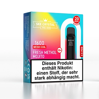SKE Crystal 800 Pro Pod - Fresh Methol Mojito - 2Pcs