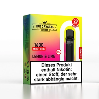 SKE Crystal 800 Pro Pod - Lemon & Lime - 2Pcs