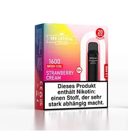 SKE Crystal 800 Pro Pod - Strawberry Cream - 2Pcs