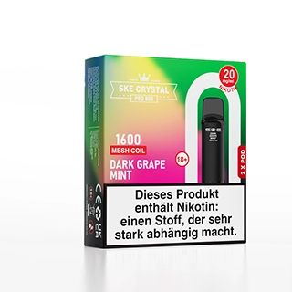 SKE Crystal 800 Pro Pod - Dark Grape Mint - 2Pcs