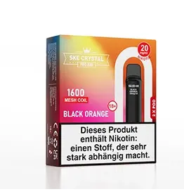 SKE Crystal 800 Pro Pod - Black Orange - 2Pcs