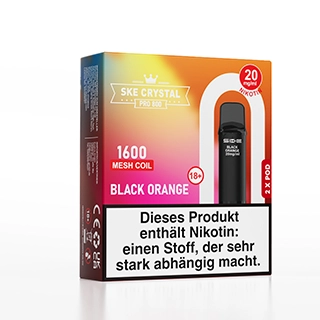 SKE Crystal 800 Pro Pod - Black Orange - 2Pcs