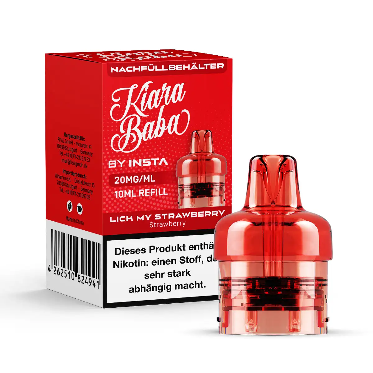 Kiara Baba 10K - Pod -  Lick my Strawberry - 10ml